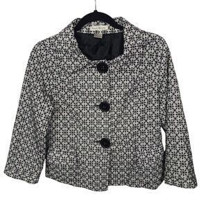 Susan Bristol Jacket Womens Medium Blazer Cotton Button Front Casual Spring